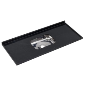 Pia de Cozinha 1,50m Granito com Cuba MSJ Preto São Gabriel