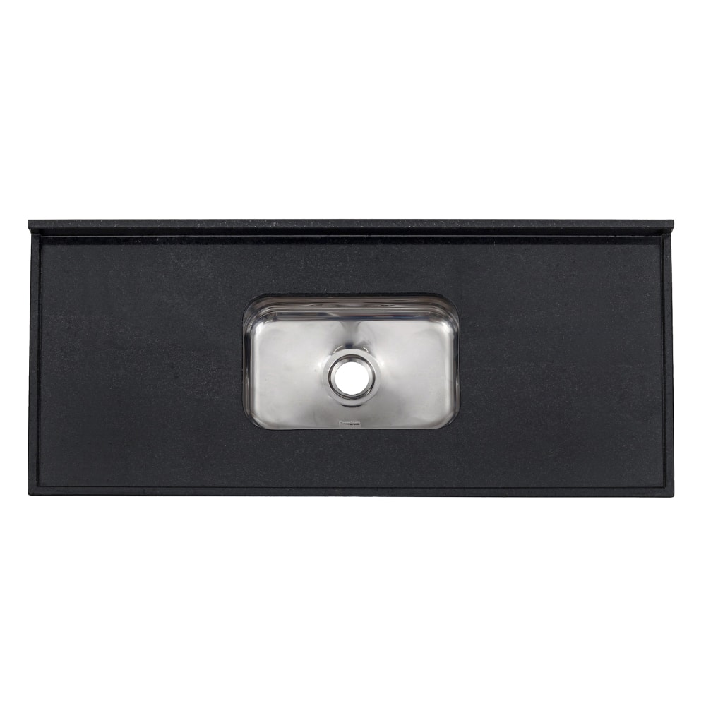 Pia de Cozinha 1,80m Granito com Cuba MSJ Preto São Gabriel