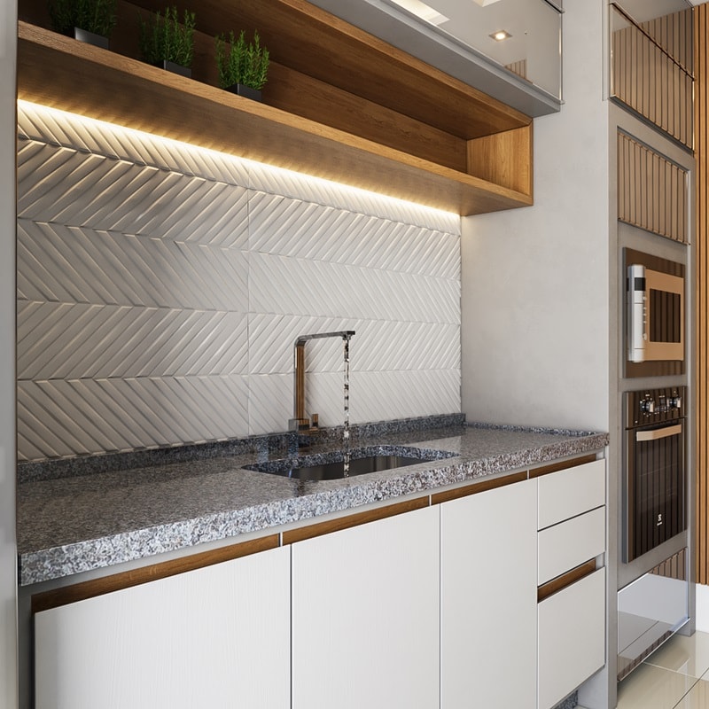 Pia de Cozinha 1,80m Granito LA Pias Ocre Itabira STD - P18001OI