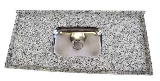 Pia de Cozinha 2,00m Granito com Cuba MSJ Arabesco