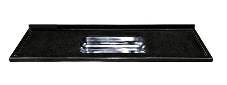 Pia de Cozinha 2,00m Granito com Cuba MSJ Boleada Simples São Gabriel