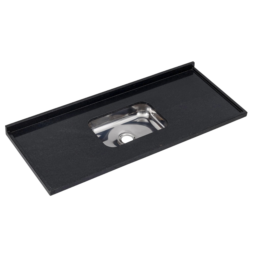 Pia de Cozinha 2,00m Granito com Cuba MSJ Preto São Gabriel