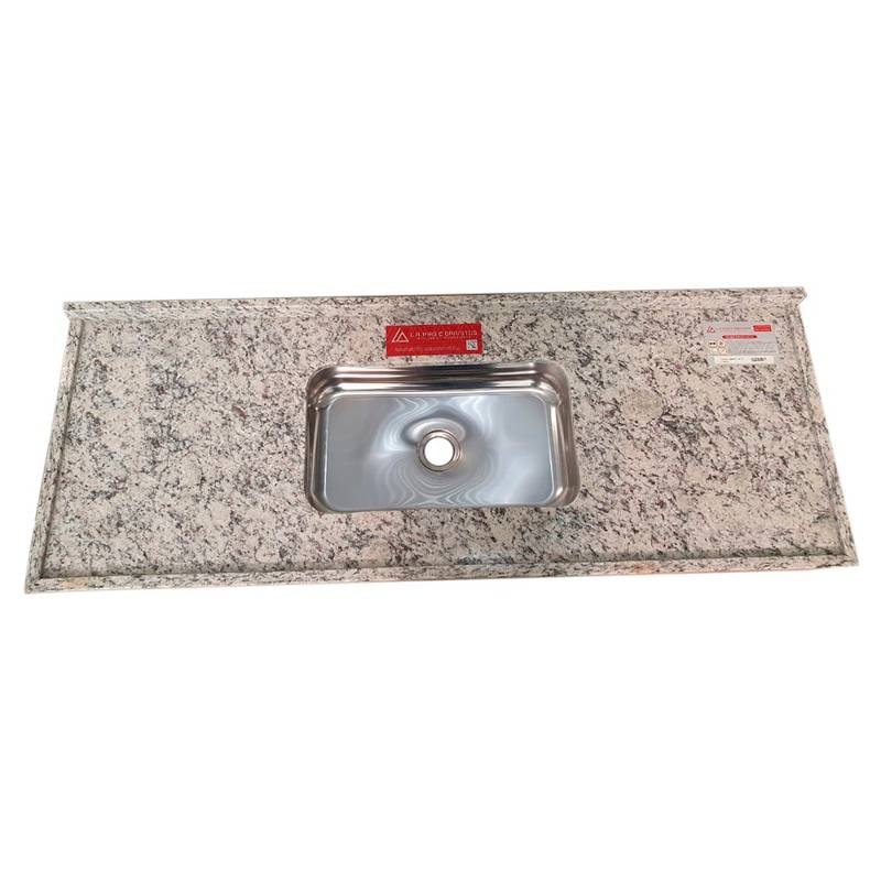 Pia de Cozinha 2,00m Granito LA Pias Bege Arabesco STD - P20001BA