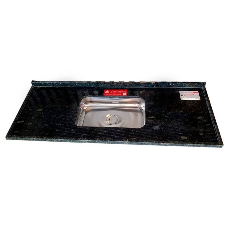 Pia de Cozinha 2,00m Granito LA Pias Verde Ubatuba STD - P20001VU