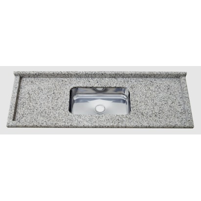 Pia de Cozinha 2,00m Granito MSJ Boleada Simples Ocre