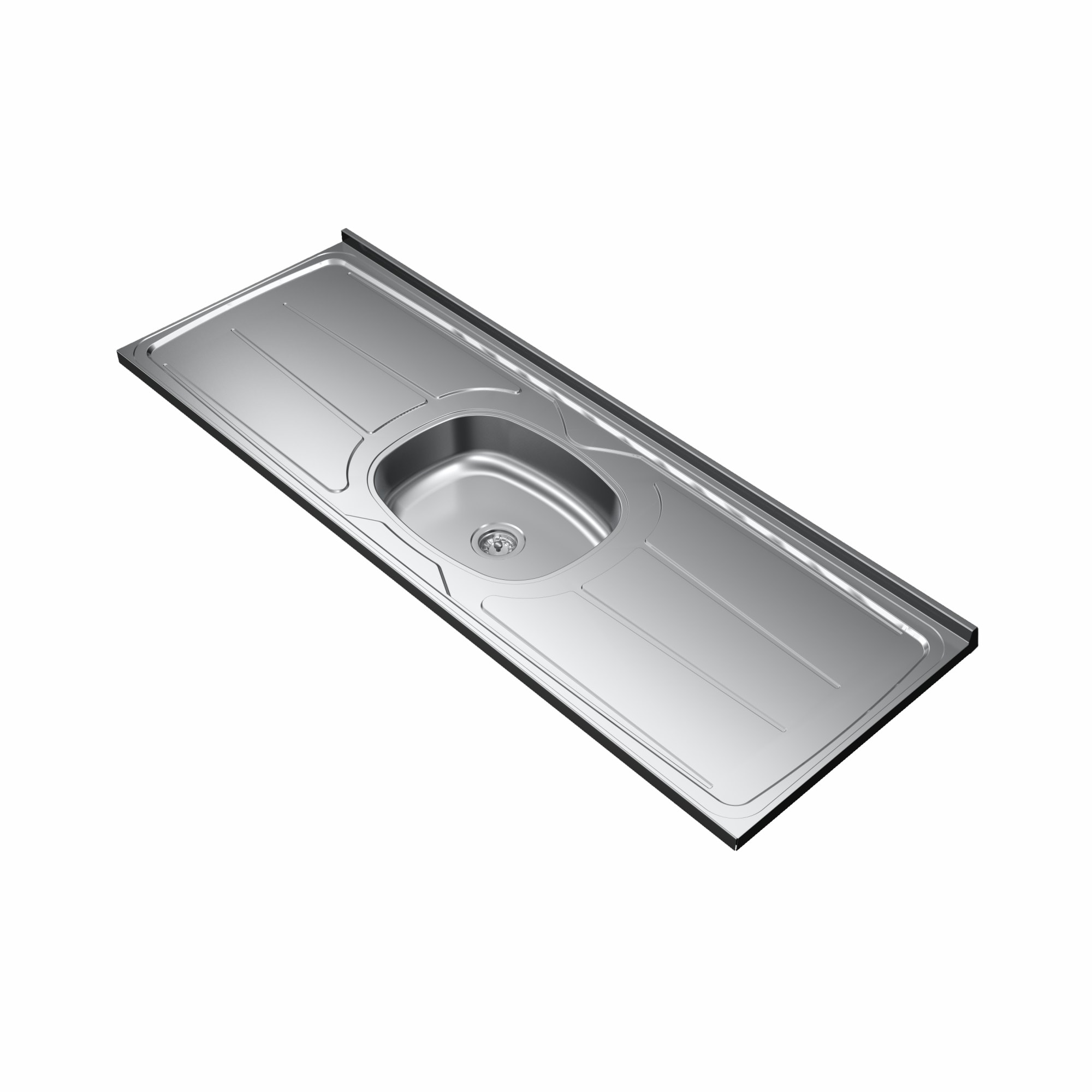 Pia de Cozinha em Aço Inox Ghelplus Bali 180x53cm