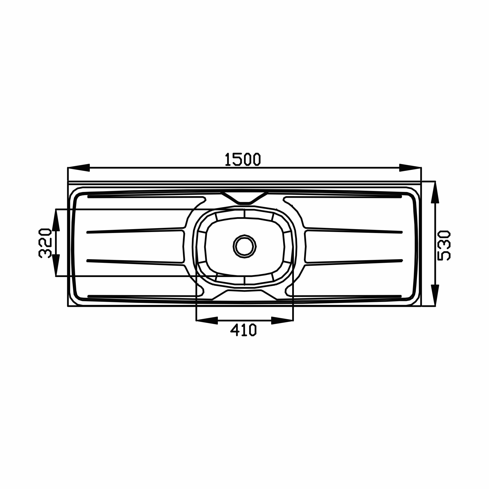 Pia de Cozinha em Aço Inox Ghelplus Bali 180x53cm