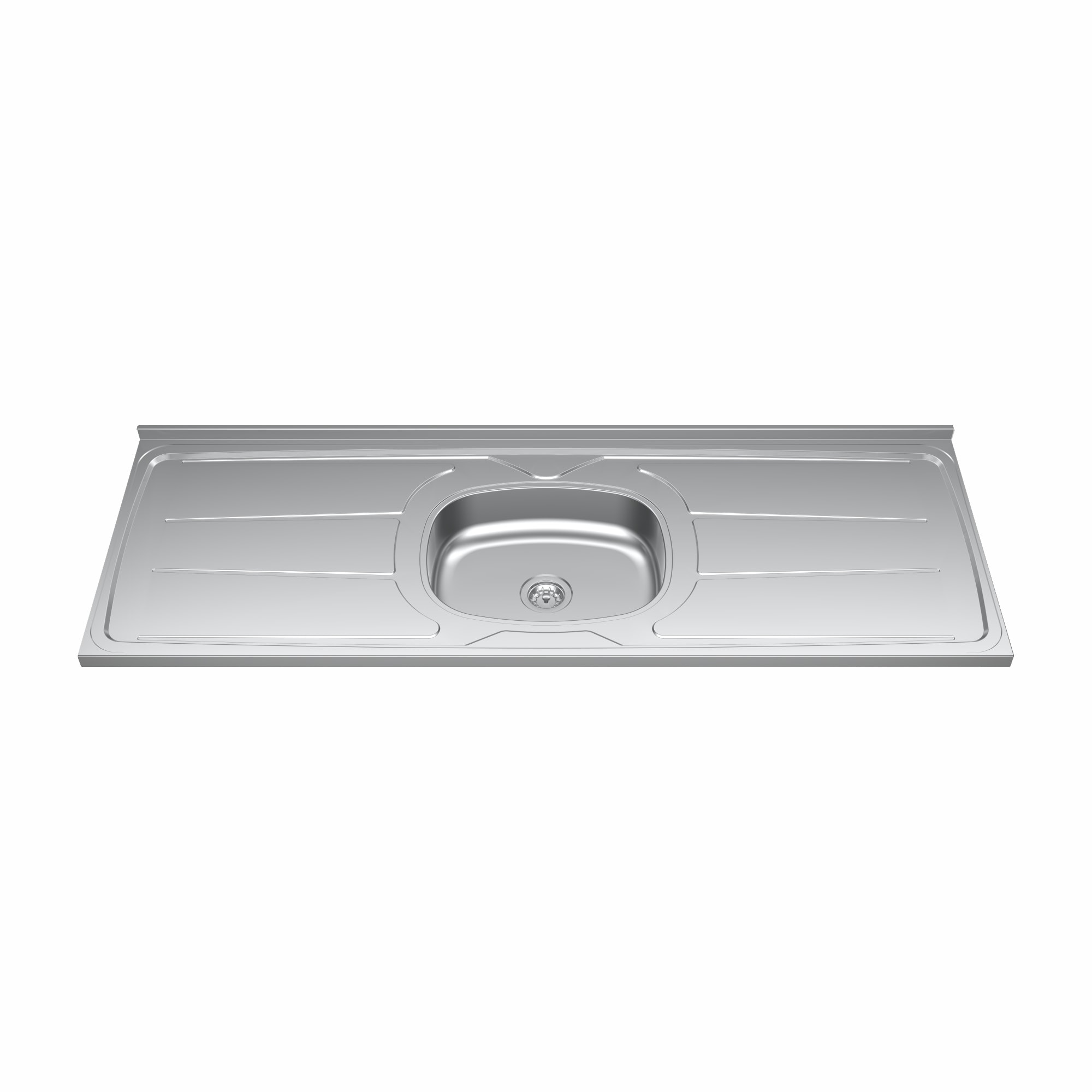 Pia de Cozinha em Aço Inox Ghelplus Bali 180x53cm