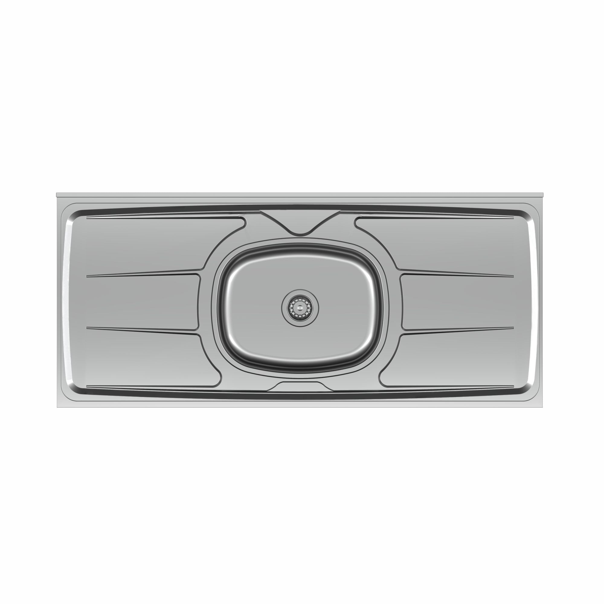 Pia de Cozinha em Aço Inox Ghelplus Plus 120x53cm - 10.01.31200