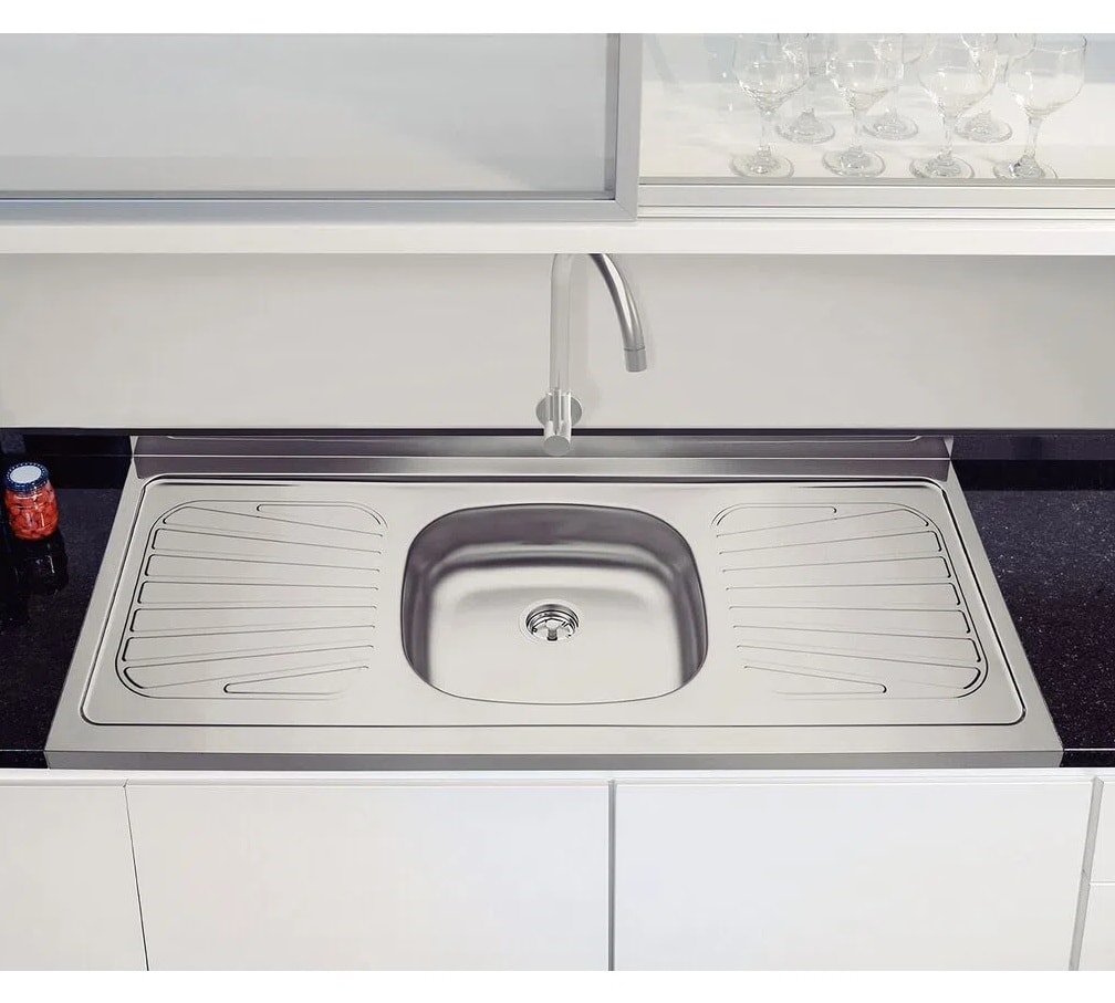 Pia de Cozinha em Aço Inox Tramontina New Raggi 120x52cm - 93041556