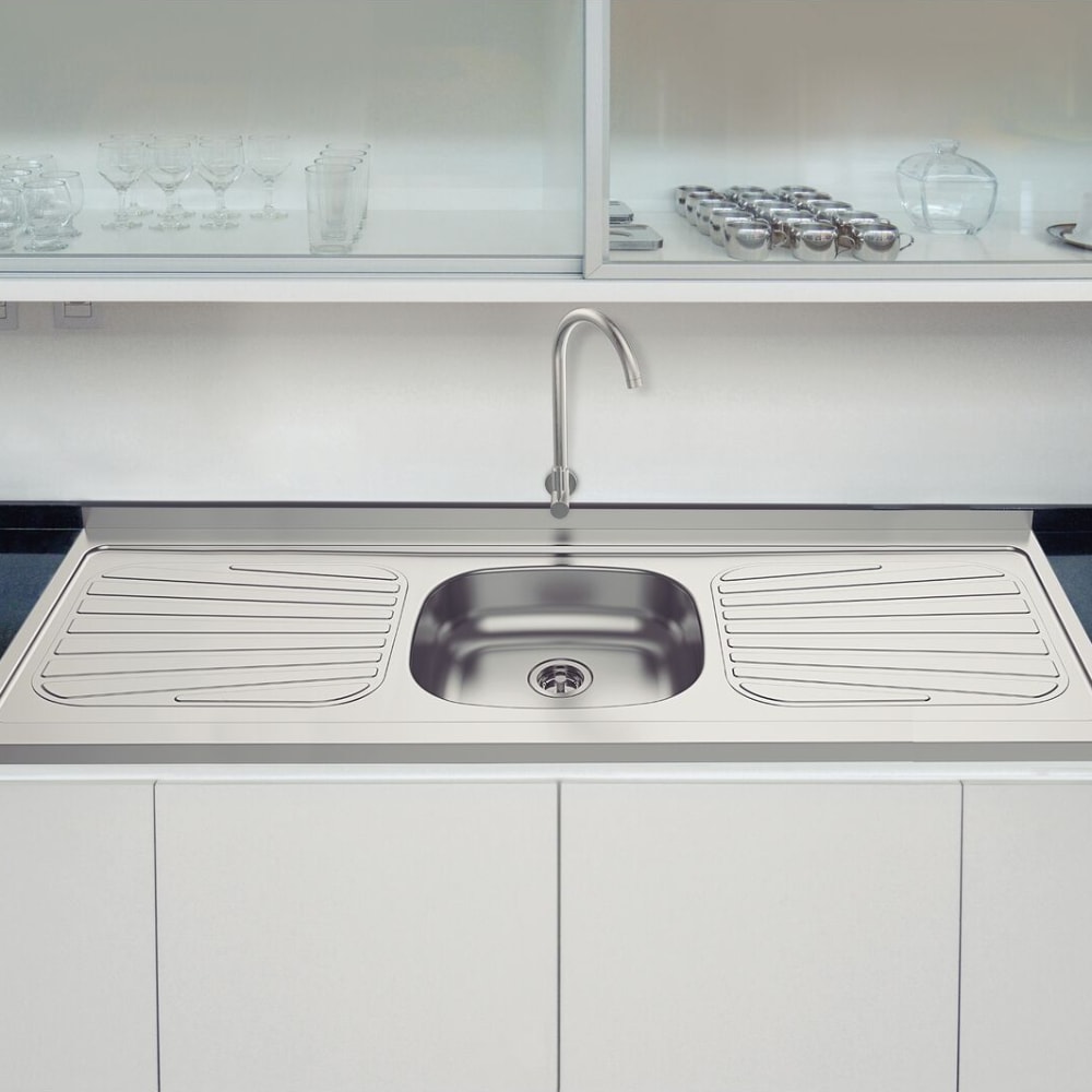 Pia de Cozinha em Aço Inox Tramontina New Raggi 150x52cm - 93042526