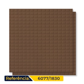 Piso Cerâmico Acetinado 18x18cm Caixa 1,00m² Gaiil Trama Chocolate - Caixa com 28 Peças - 6077/1830