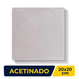 Piso Cerâmico Acetinado 20x20cm Caixa 1,18m² Roca Maiolica Tender Gray Floor - MAIF261-88