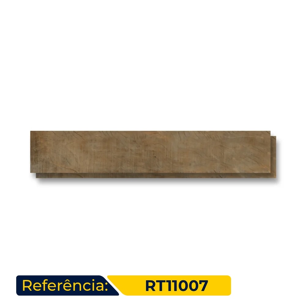 Piso Cerâmico Acetinado 21x123cm Caixa 1,80m² Embramaco Antiqua Mate Supra Retificado - RT11007