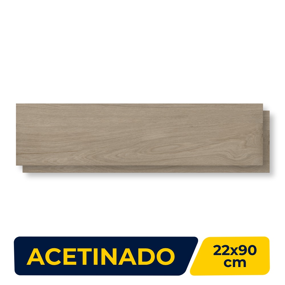 Piso Cerâmico Acetinado 22x90cm Caixa 1,80m² Lume Coimbra Liso Retificado