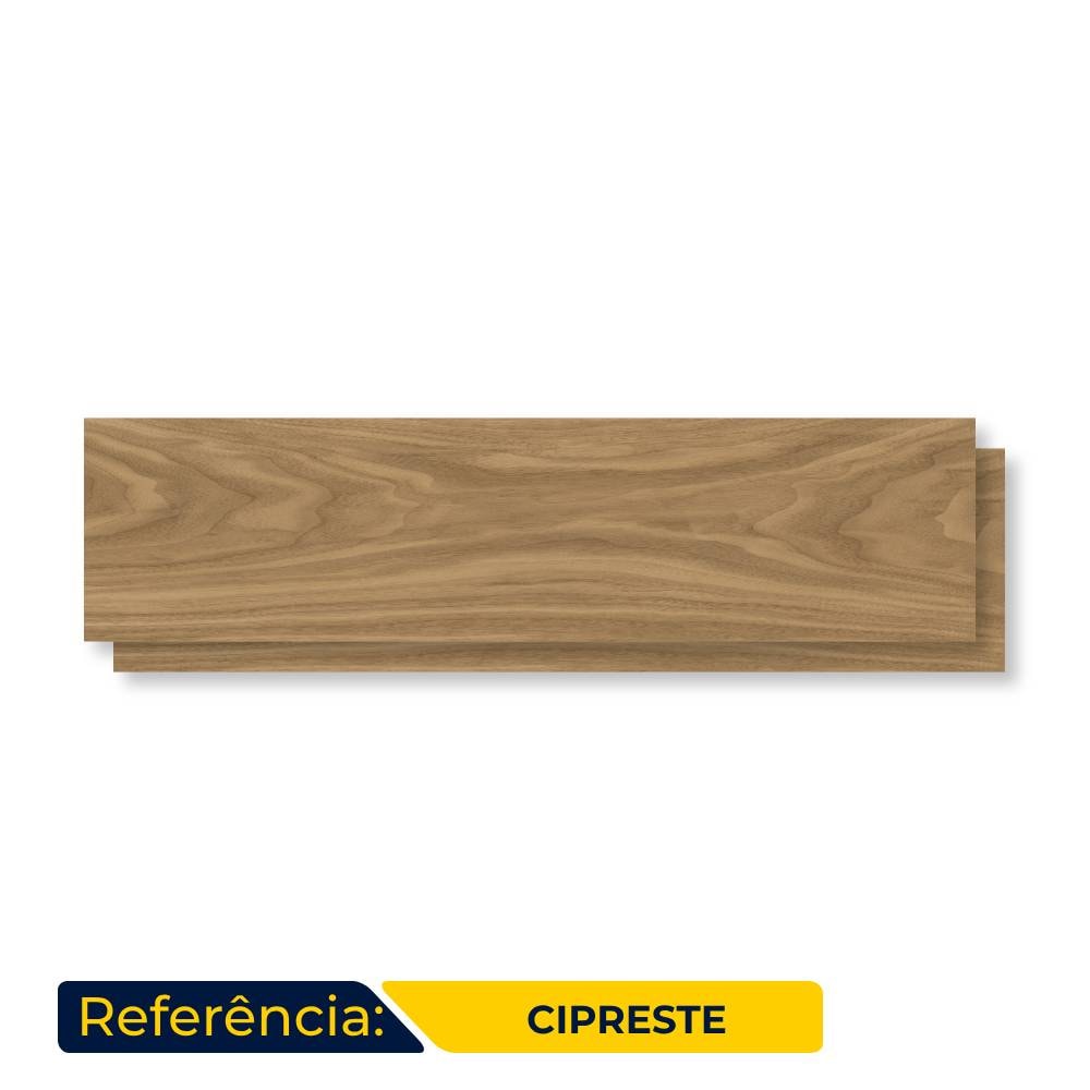 Piso Cerâmico Acetinado 22x90cm Caixa 2,39m² Lume Cipreste Liso Retificado