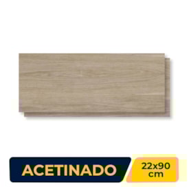 Piso Cerâmico Acetinado 22x90cm Caixa 2,39m² Lume Coimbra Liso Retificado