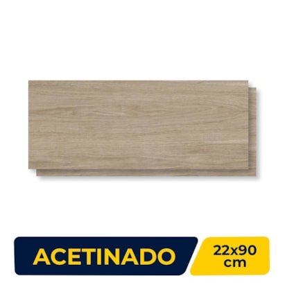 Piso Cerâmico Acetinado 22x90cm Caixa 2,39m² Lume Coimbra Liso Retificado