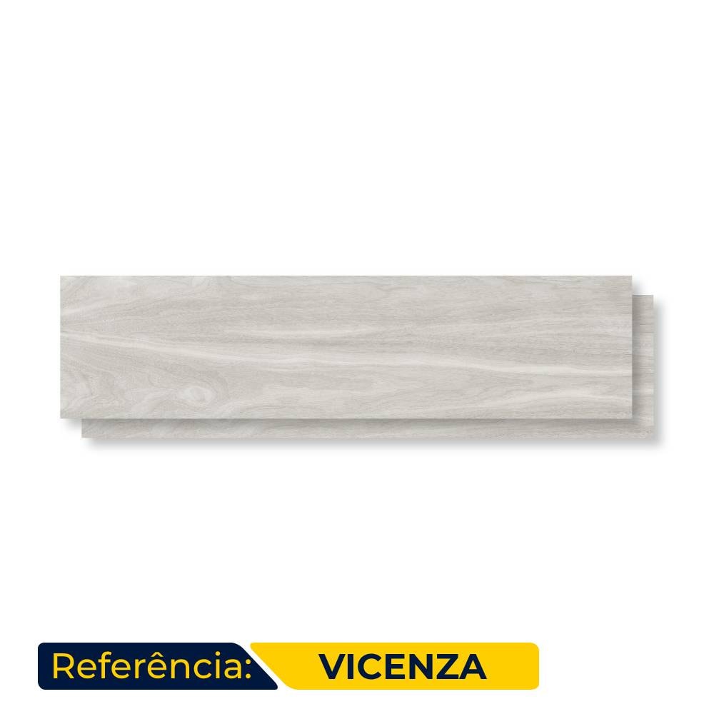 Piso Cerâmico Acetinado 22x90cm Caixa 2,39m² Lume Vicenza Liso Retificado