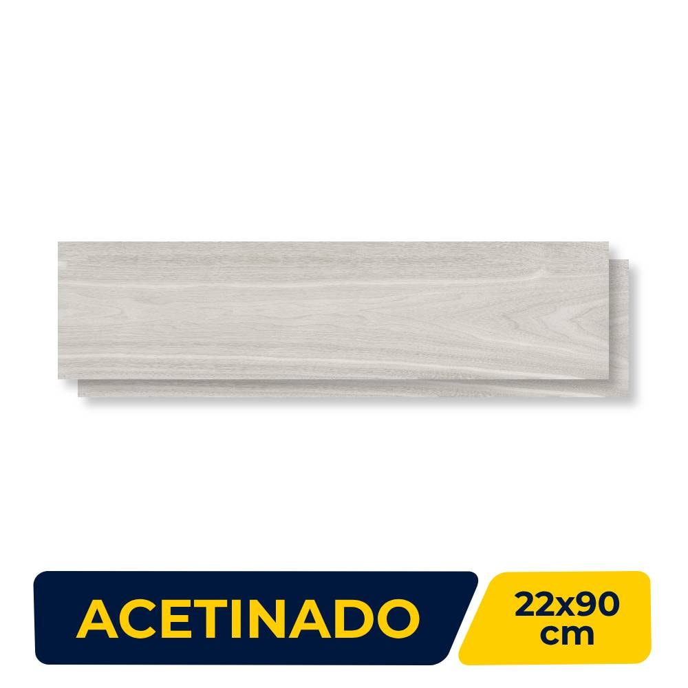 Piso Cerâmico Acetinado 22x90cm Caixa 2,39m² Lume Vicenza Liso Retificado