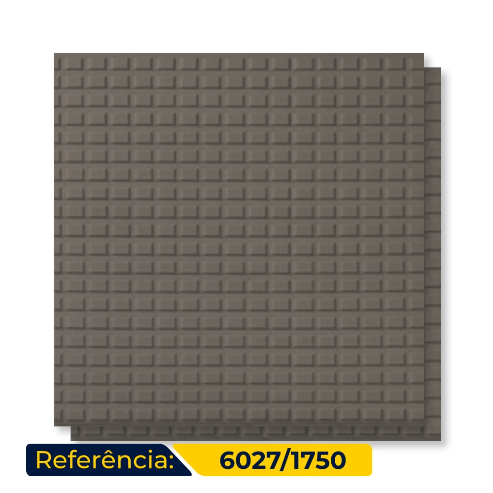 Piso Cerâmico Acetinado 24x24cm Caixa 1,00m² Gail Trama Cinza Platina - Caixa com 16 Peças - 6027/1750