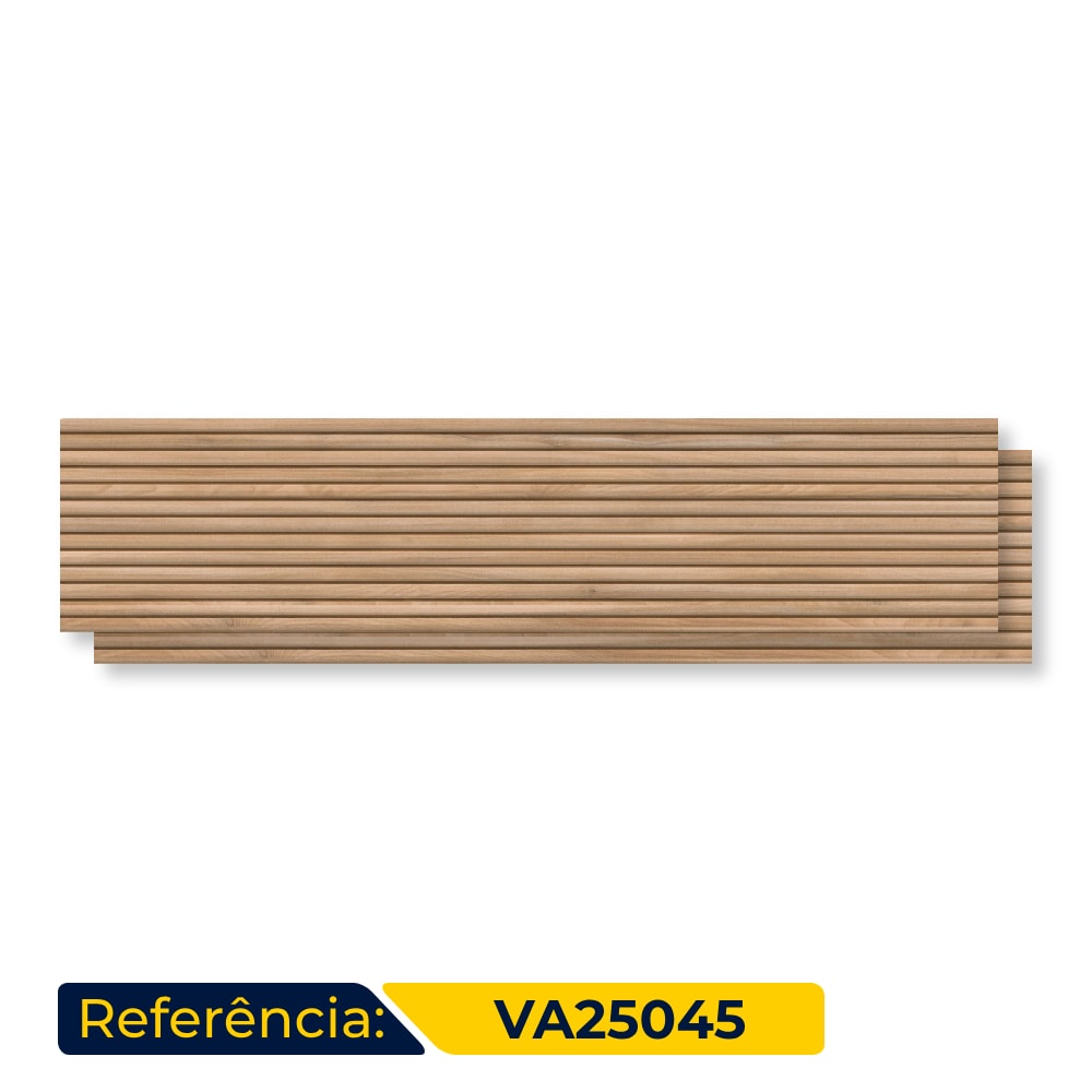 Piso Cerâmico Acetinado 25x110cm Caixa 1,92m² ViaÁpia Brise Retificado - VA25045