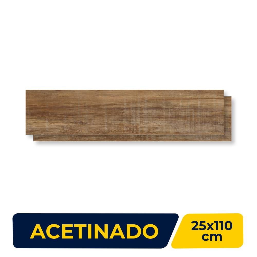 Piso Cerâmico Acetinado 25x110cm Caixa 1,92m² ViaÁpia Kiri Fosco Retificado - VA25047