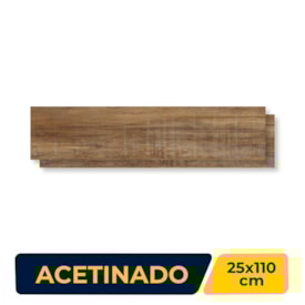Piso Cerâmico Acetinado 25x110cm Caixa 1,92m² ViaÁpia Kiri Fosco Retificado - VA25047