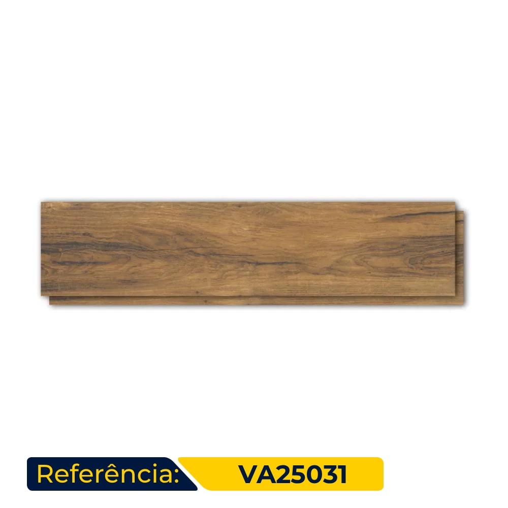 Piso Cerâmico Acetinado 25x110cm Caixa 1,92m² ViaÁpia Relique Retificado - VA25031