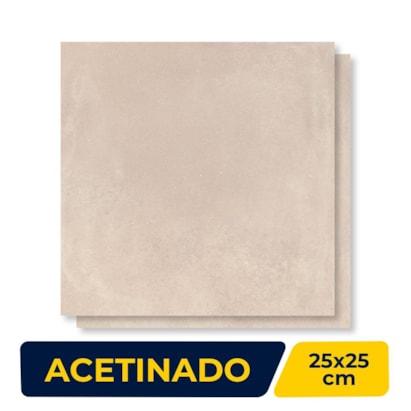 Piso Cerâmico Acetinado 25x25cm Caixa 1,50m² Aylla Cotto Nebbia Bold - 125011