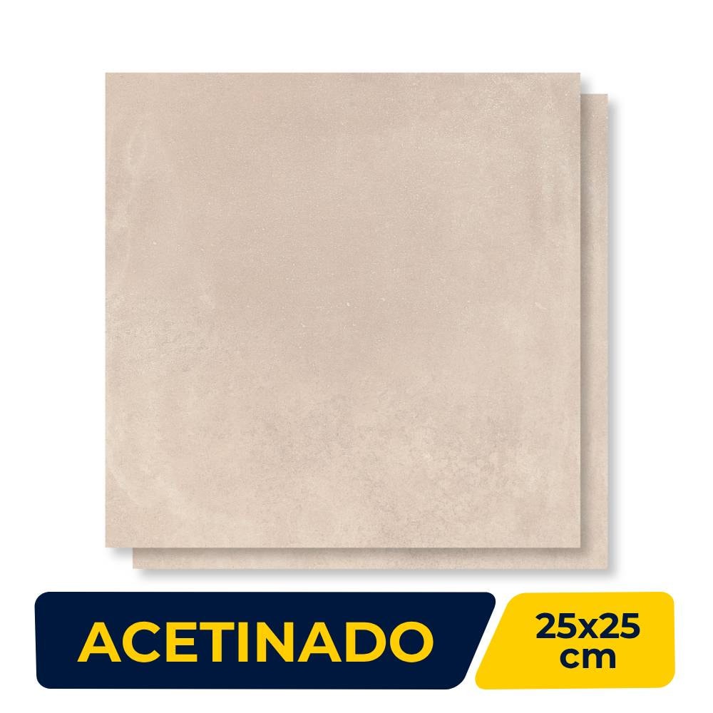 Piso Cerâmico Acetinado 25x25cm Caixa 1,50m² Aylla Cotto Nebbia Bold - 125011