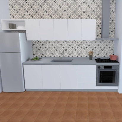 Piso Cerâmico Acetinado 25x25cm Caixa 1,50m² Aylla Cotto Ocra Bold - 125013