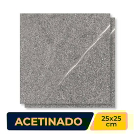 Piso Cerâmico Acetinado 25x25cm Caixa 1,50m² Aylla Piasentina Bold - 125005
