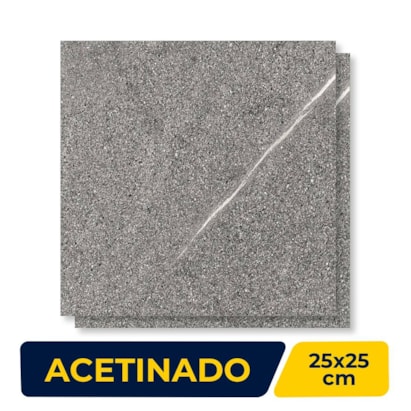 Piso Cerâmico Acetinado 25x25cm Caixa 1,50m² Aylla Piasentina Bold - 125005