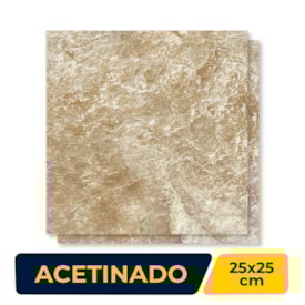 Piso Cerâmico Acetinado 25x25cm Caixa 1,50m² Aylla São Tome Bold - 125006