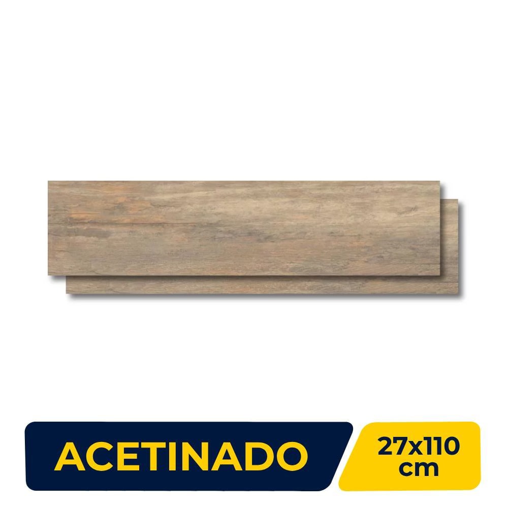 Piso Cerâmico Acetinado 27x110cm Caixa 1,77m² Incefra Zesu Retificado - PHD27140R