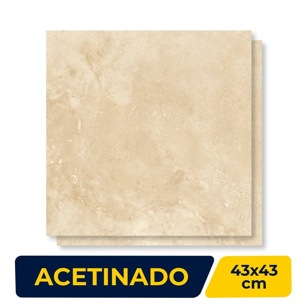 Piso Cerâmico Acetinado 43x43cm Caixa 2,03m² Karina Perlino HD Bold - 43125