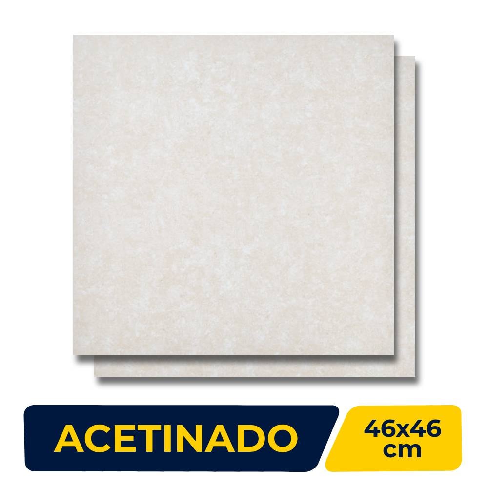 Piso Cerâmico Acetinado 46x46cm Caixa 2,39m² Viva VPC - 46008