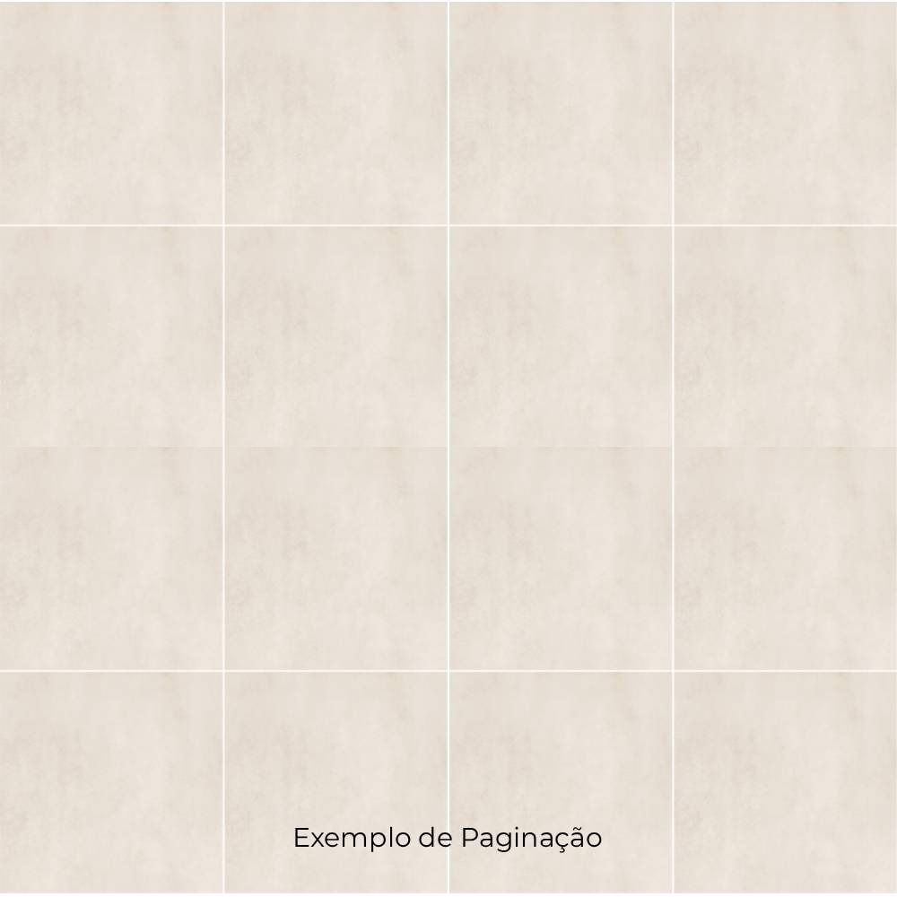 Piso Cerâmico Acetinado 54x54cm Caixa 2,60m² ViaÁpia Cimento Marfim Retificado - VA54115