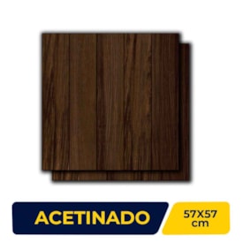 Piso Cerâmico Acetinado 57x57cm Caixa 2,30m² LEF Frassino Bold - LF59199