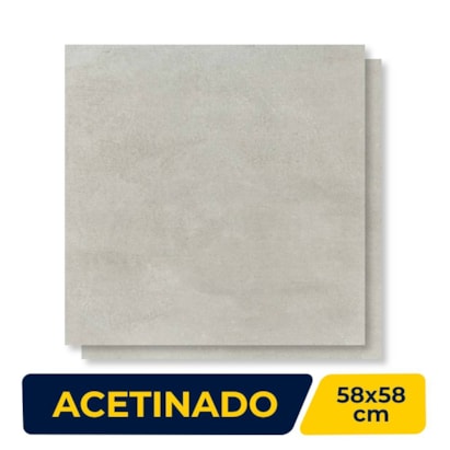 Piso Cerâmico Acetinado 58x58cm Caixa 2,35m² Viva Vpc 58050