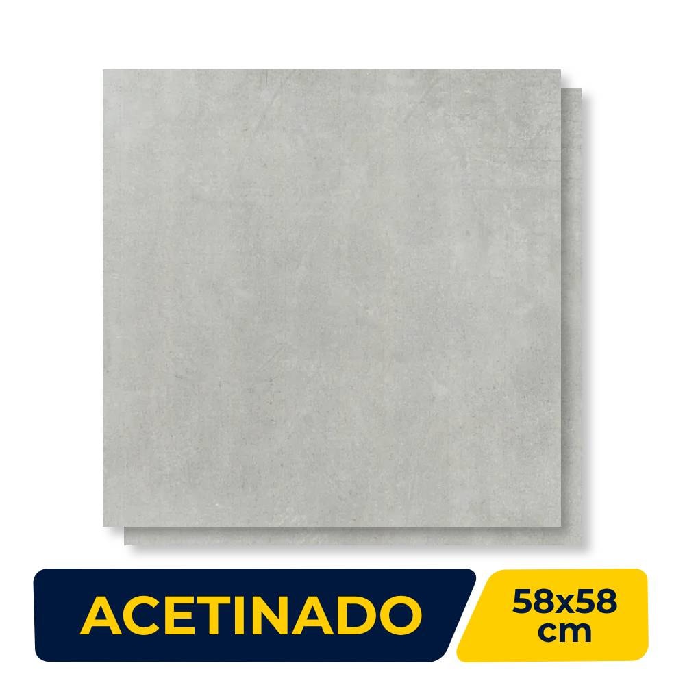 Piso Cerâmico Acetinado 58x58cm Caixa 2,35m² Viva Vpc 58550