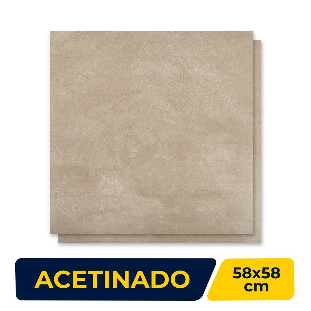 Piso Cerâmico Acetinado 58x58cm Caixa 2,35m² Viva VPC HD - 58057