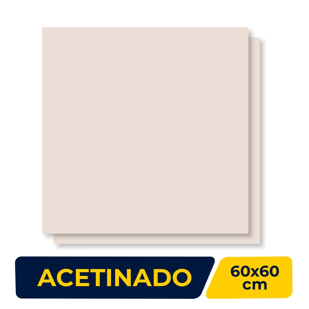 Piso Cerâmico Acetinado 60x60cm Caixa 2,50m² Lume Absolut Bege Retificado