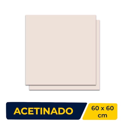 Piso Cerâmico Acetinado 60x60cm Caixa 2,50m² Lume Absolut Bege Retificado