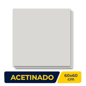 Piso Cerâmico Acetinado 60x60cm Caixa 2,50m² Lume Absolut Gris PLus Retificado