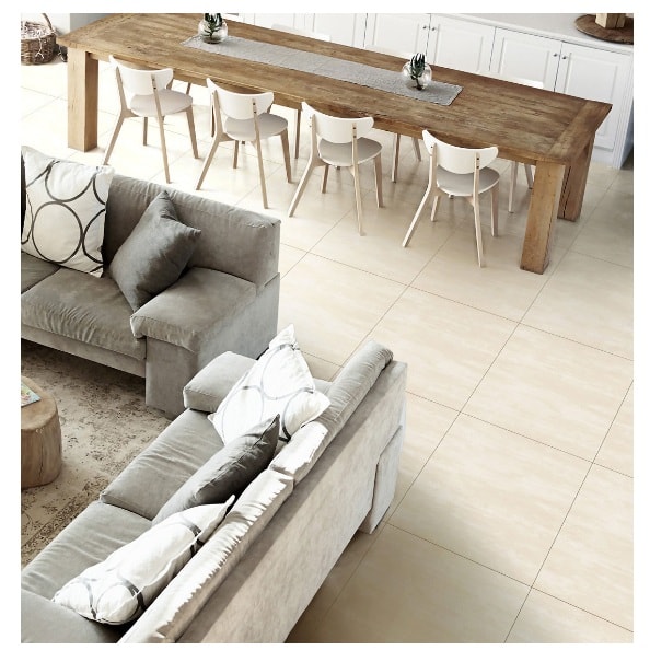 Piso Cerâmico Acetinado 60x60cm Caixa 2,50m² Lume Travertino Bege Retificado