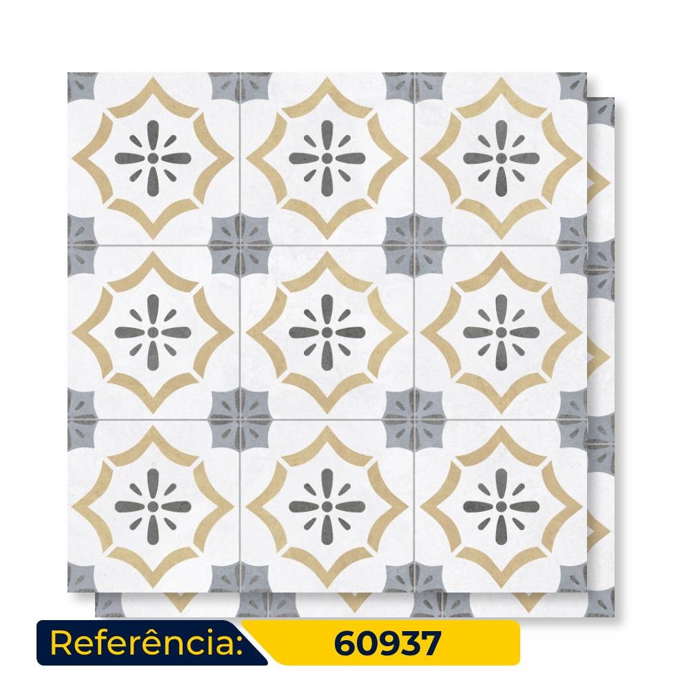 Piso Cerâmico Acetinado 60x60cm Caixa 2,52m² Embramaco Milano Retificado - 60937