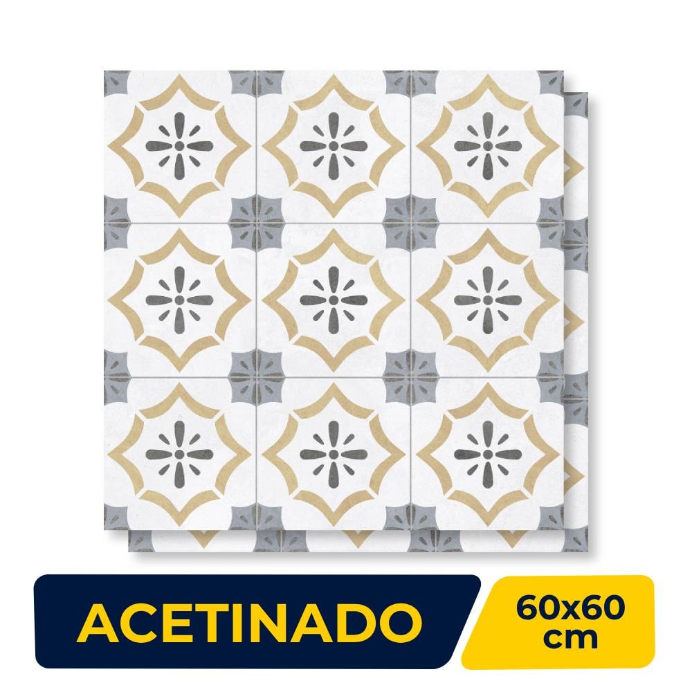 Piso Cerâmico Acetinado 60x60cm Caixa 2,52m² Embramaco Milano Retificado - 60937