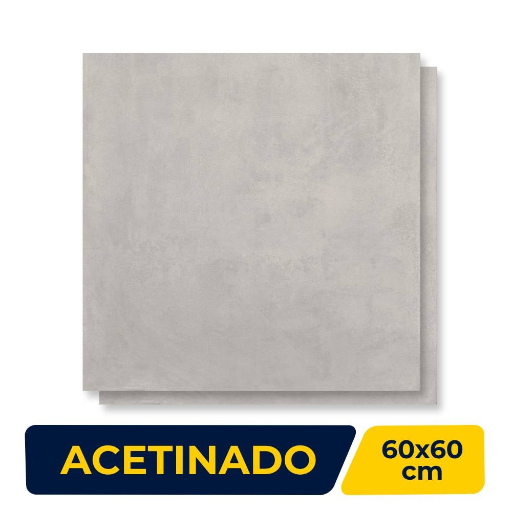 Piso Cerâmico Acetinado 60x60cm Caixa 2,52m² Esther Nevada Retificado - RT60034